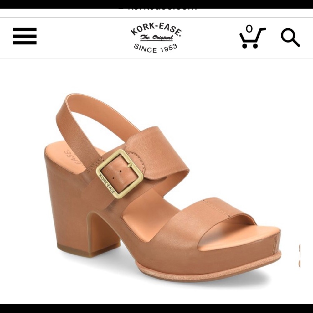 Kork-Ease San Carlos COMFORTABLE strappy chunky block heel platform sandals EUC